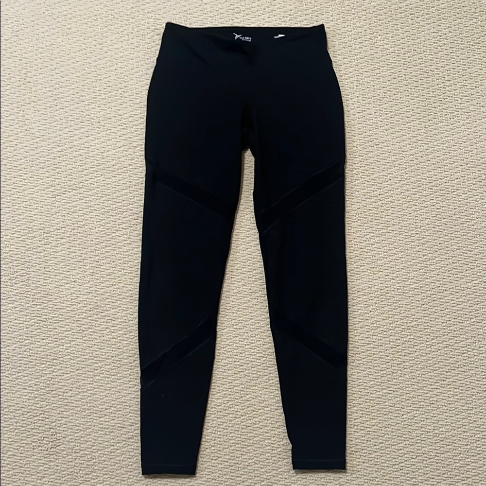 Old Navy | Black Mesh Cutout Leggings
